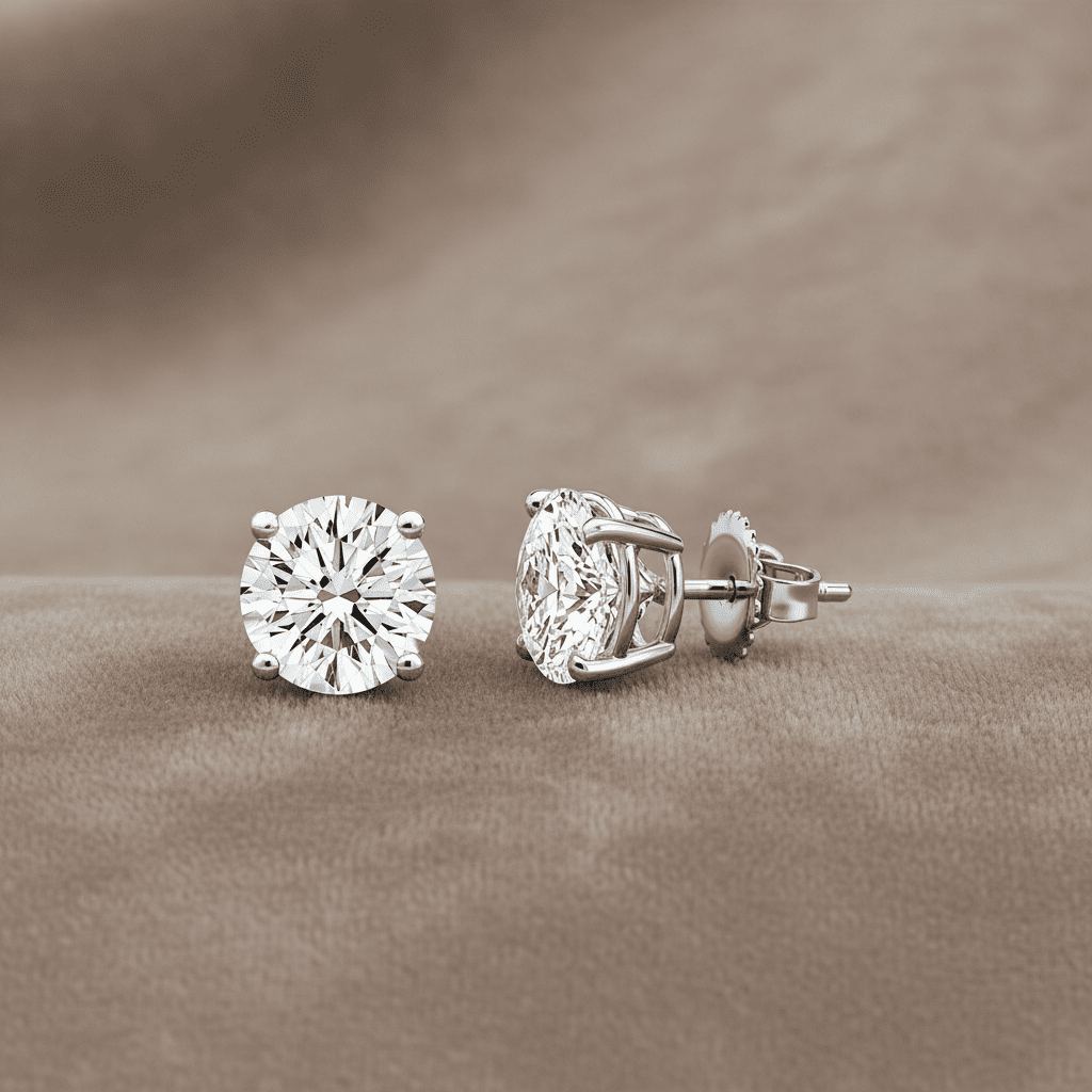 Lab Grown Diamond Studs EARR10308~ 5.23 carats