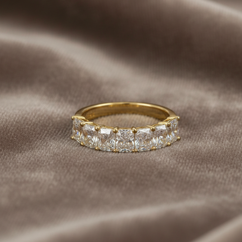 2.93 carat Lab Grown Diamond 9363734~ 7 Stone Raidiant Cut Ring