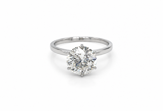 2.01 Round Solitaire Diamond Engagement Ring G SI2