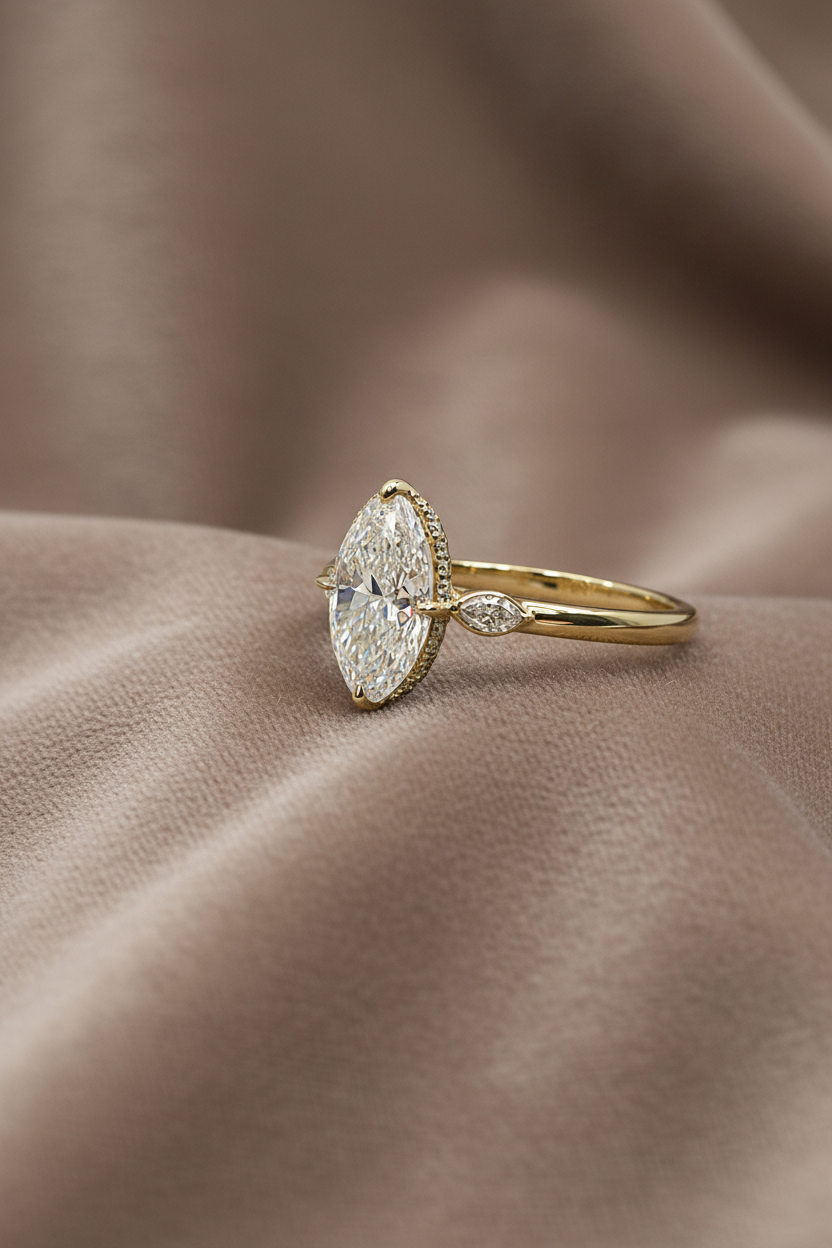 3.02 carats Lab grown Diamond ENG10045~Lydia