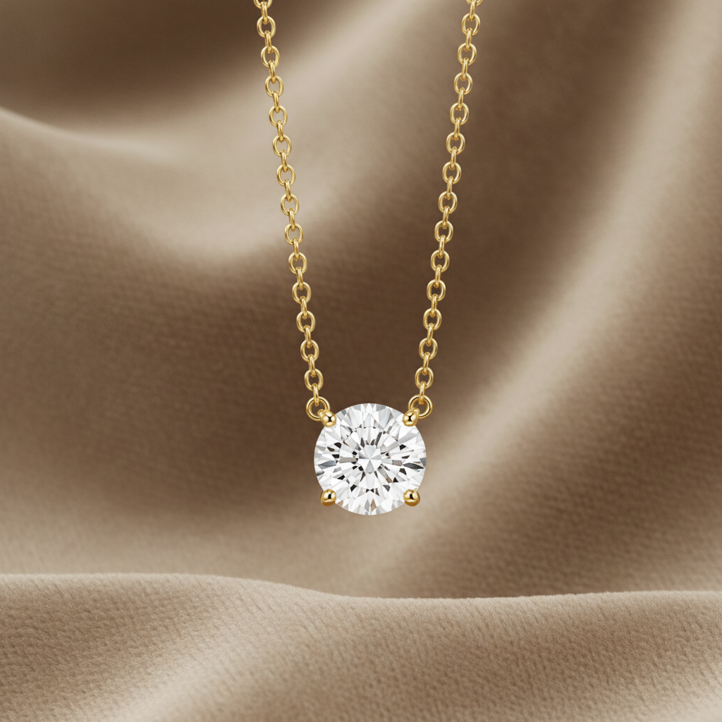 Lab Grown Diamond NECK1032~Soliataire Round Cut