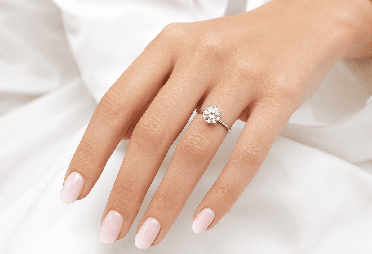 2.01 Round Solitaire Diamond Engagement Ring G SI2