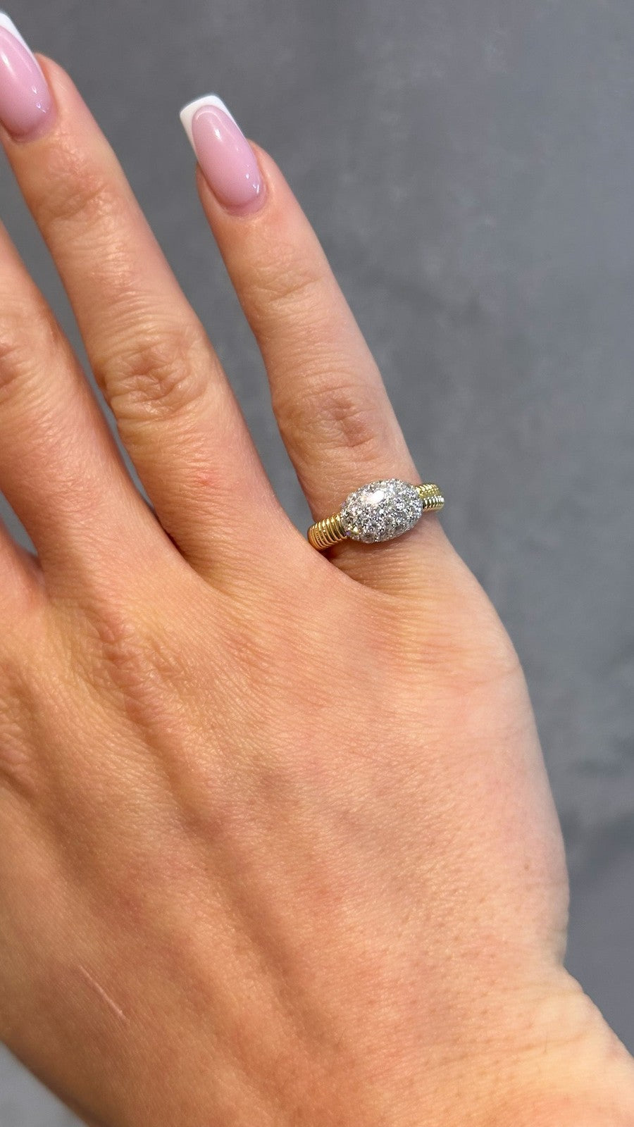 18K Yellow Gold & Diamond Pinky Ring