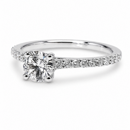 "ENGR03208" Four Prong Round Diamond Engagement Ring 0.45ct