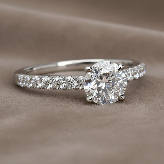 "ENGR03231" Round Diamond Engagement Ring 0.71ct