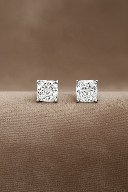 Lab Grown Diamond Studs~ EARR10323 Cushion Cut 1.50 carats