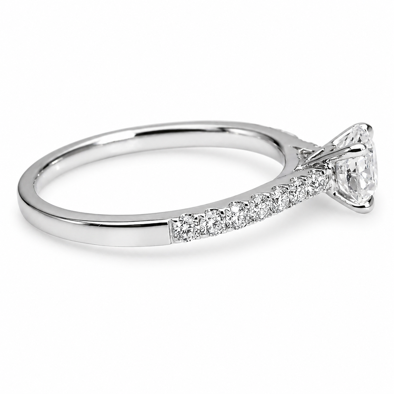 "ENGR03231" Round Diamond Engagement Ring 0.71ct