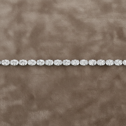 Natural Diamond Oval Cut Tennis Bracelet BRAC10120~ 8.58 carats 18K White Gold