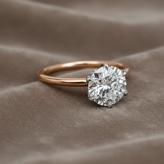 "ENGR03242" ROUND DIAMOND SOLITAIRE RING
