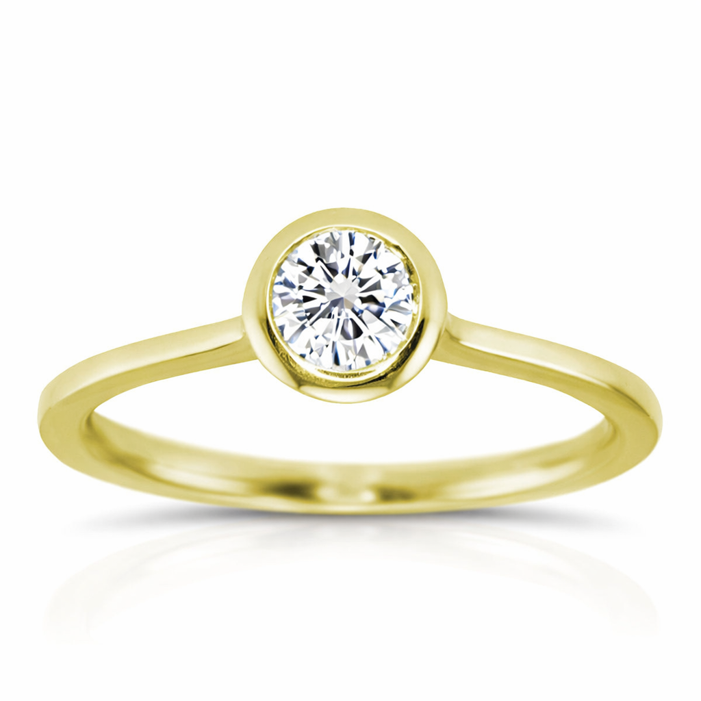"ENGR02681" Bezel Set Diamond Engagement Ring