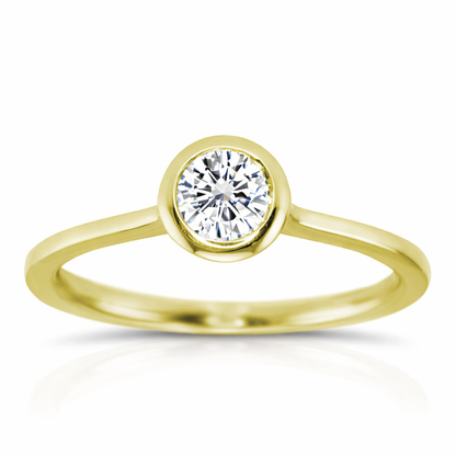 "ENGR02681" Bezel Set Diamond Engagement Ring