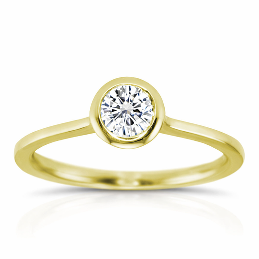 "ENGR02681" Bezel Set Diamond Engagement Ring