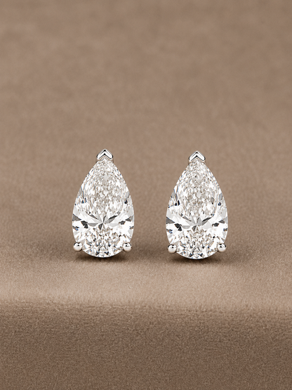 Lab Grown Diamond pear Cut Studs EARR10322~ 4.16 carats&nbsp;