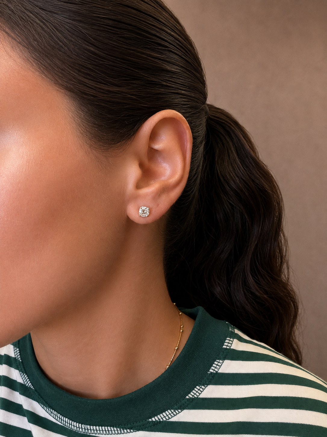 Lab Grown Diamond Studs~ EARR10323 Cushion Cut 1.50 carats
