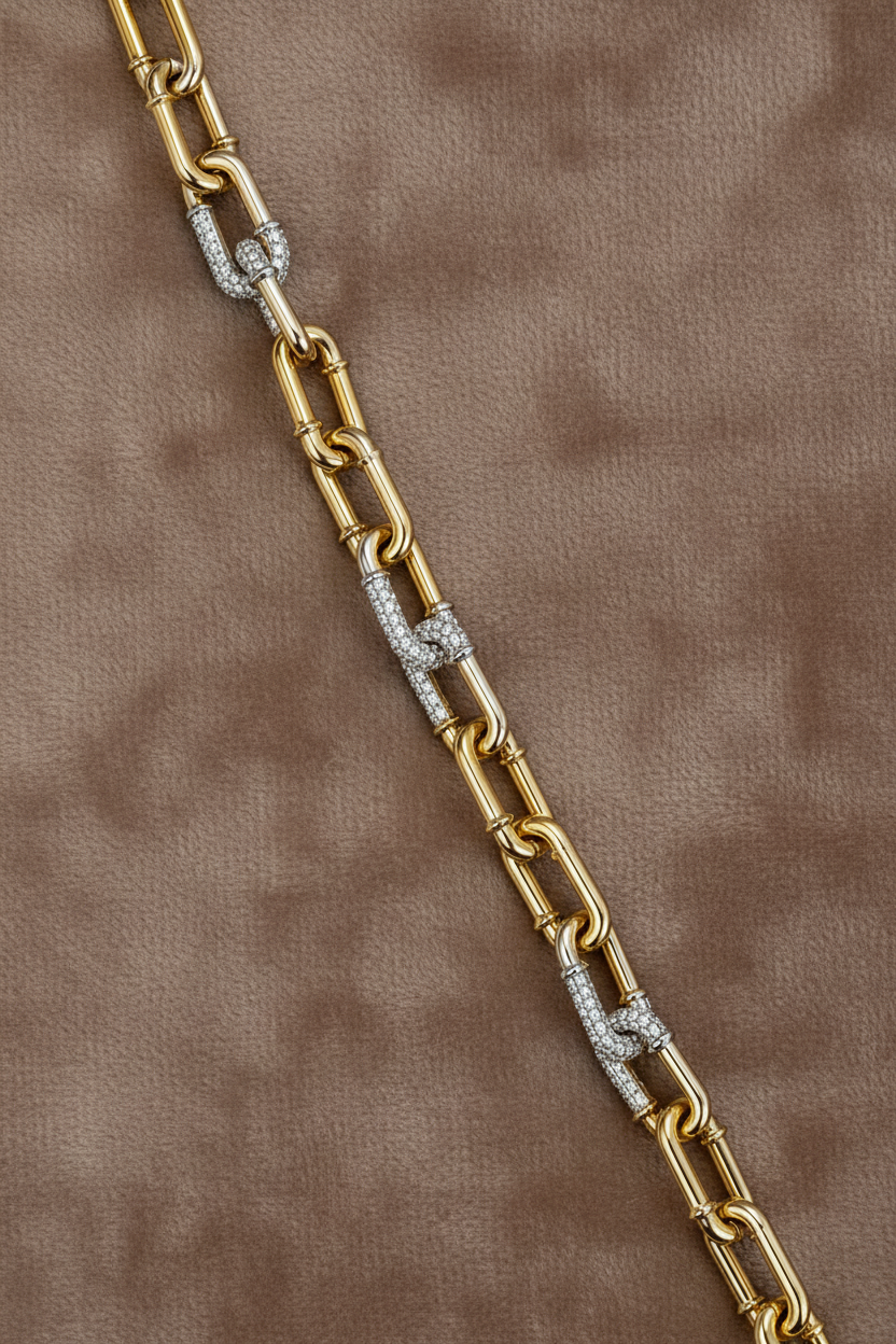 The Riviera Link Bracelet~ 18K Yellow Gold 4.03 carats