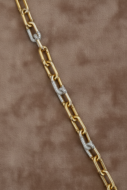 The Riviera Link Bracelet~ 18K Yellow Gold 4.03 carats