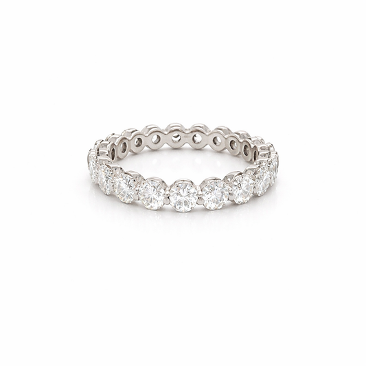1.90 Carat Shared Prong Diamond Eternity Band in 14K White Gold