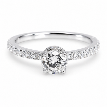 "ENGR03193" Diamond Engagement Ring With Pave Secret Diamonds