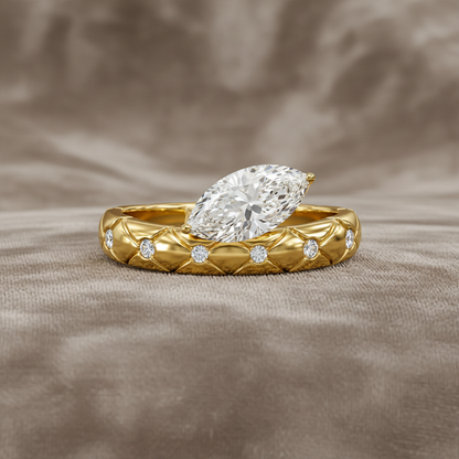 Lab Grown Diamond Ring RING1113~ 2.10 carats 18K Yellow Gold