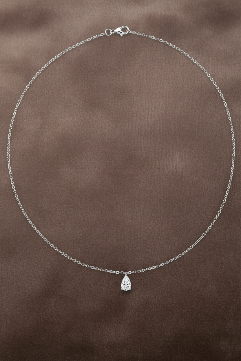 Lab Grown Diamonds NECKL1030~ Solitaire pear cut