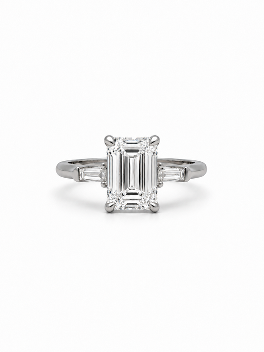 Lab Grown Diamond ENG10037~ Luna 3.00 carats Platinum