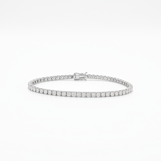 ~Lab Diamond~ BRAC10233 14K White Gold Tennis Bracelet