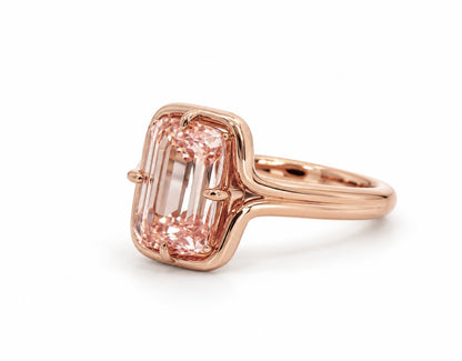 Lab Grown Diamond Engagement Ring Ashoka Cushion Cut~ 14K Rose Gold Odette 5.56 ct