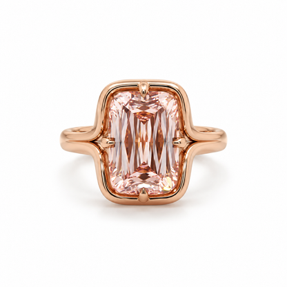 Lab Grown Diamond Engagement Ring Ashoka Cushion Cut~ 14K Rose Gold Odette 5.56 ct