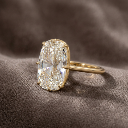 Lab Grown Diamond Engagement Ring Old Miner Cut~ Noa 7.23 ct