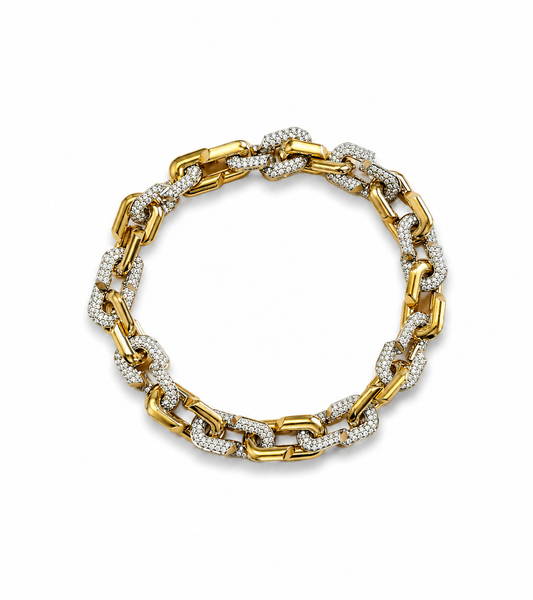 Lumière Pavé Link Bracelet~ 18K Yellow Gold 4.71 carats