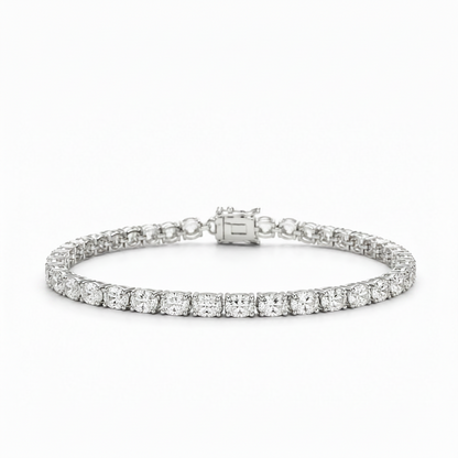 Natural Diamond Oval Cut Tennis Bracelet BRAC10120~ 8.58 carats 18K White Gold