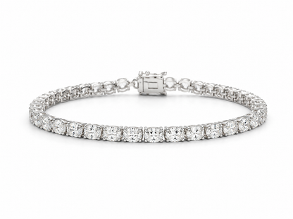 Natural Diamond Oval Cut Tennis Bracelet BRAC10120~ 8.58 carats 18K White Gold