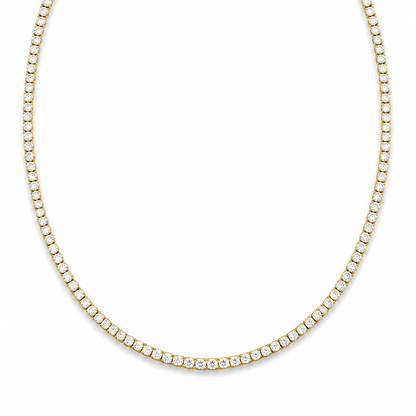 Lab Grown Diamond Tennis Necklace NECK1117~ 10.00 carats 14K Yellow Gold