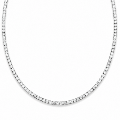 Lab Grown Diamond Tennis Necklace NECK1118 ~ 10.00 carats 14K White Gold