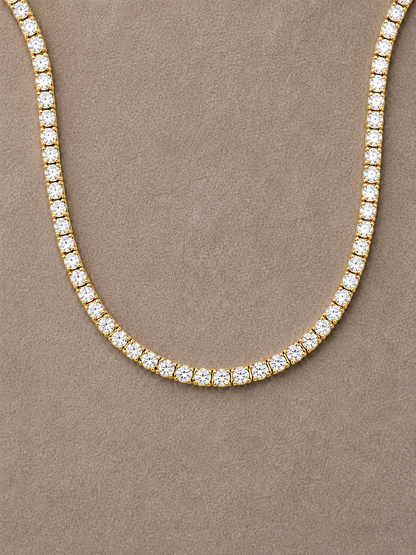 Lab Grown Diamond Tennis Necklace NECK1117~ 10.00 carats 14K Yellow Gold