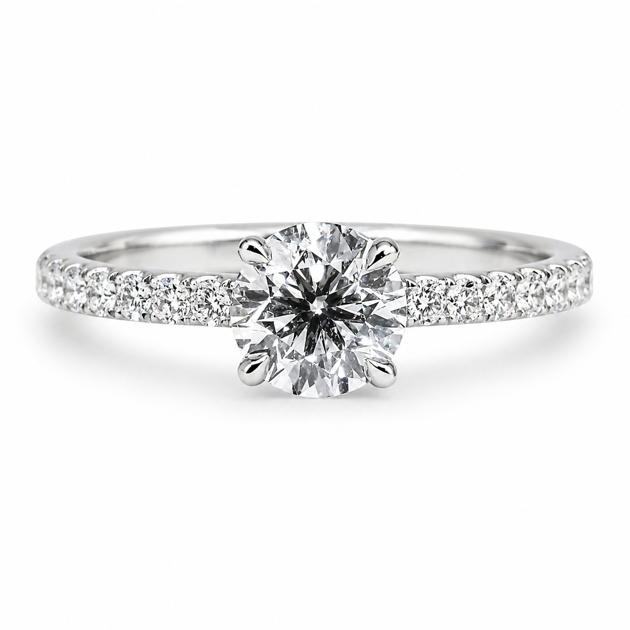 "ENGR03231" Round Diamond Engagement Ring 0.71ct