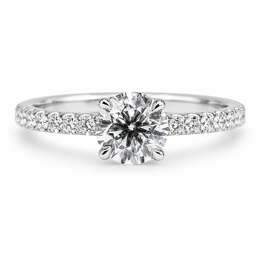 "ENGR03231" Round Diamond Engagement Ring 0.71ct
