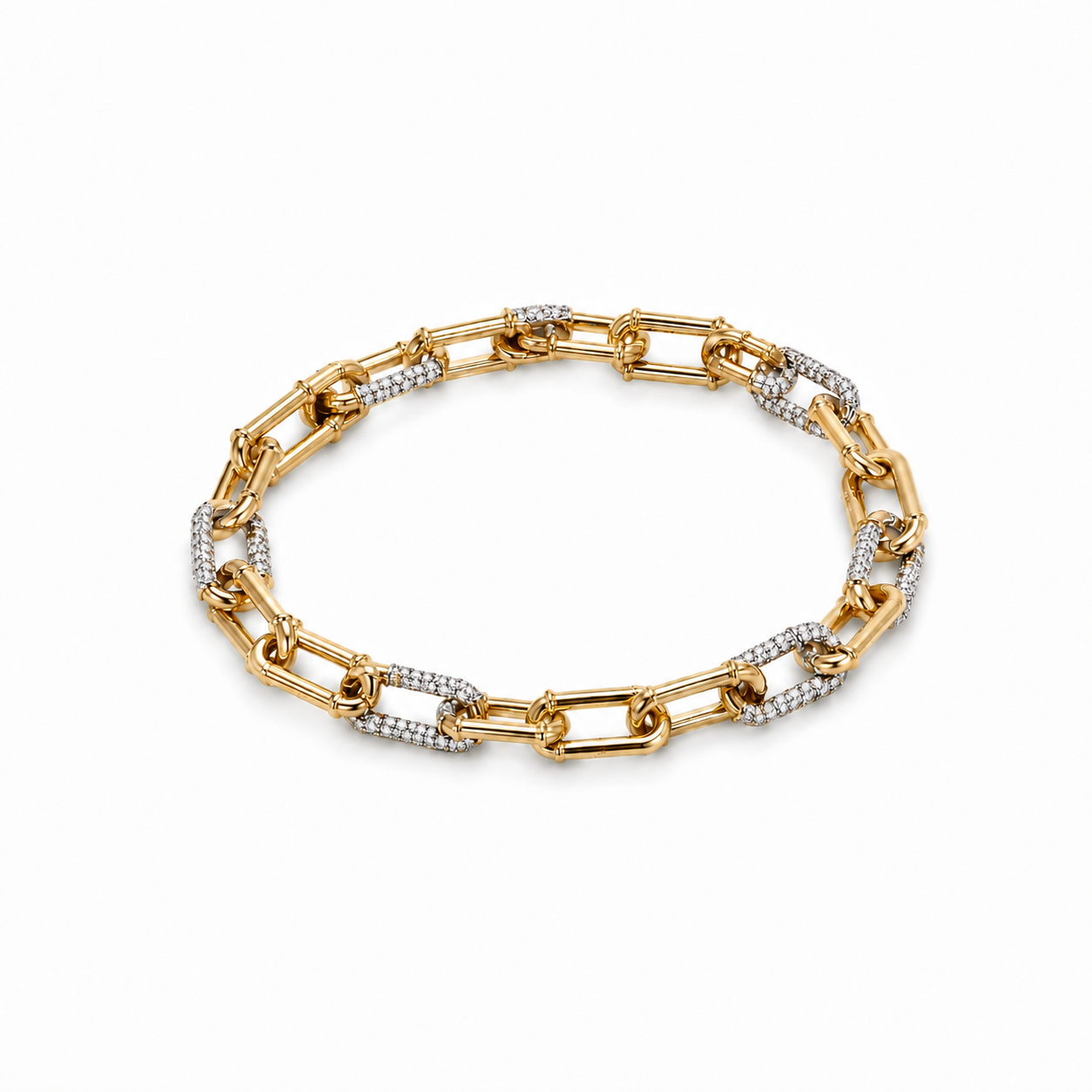 Celeste Link Bracelet~ 18K Yellow Gold 3.83 carats
