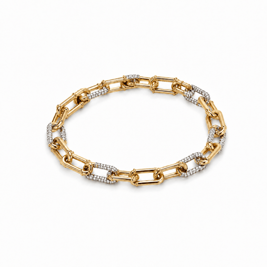 Celeste Link Bracelet~ 18K Yellow Gold 3.83 carats