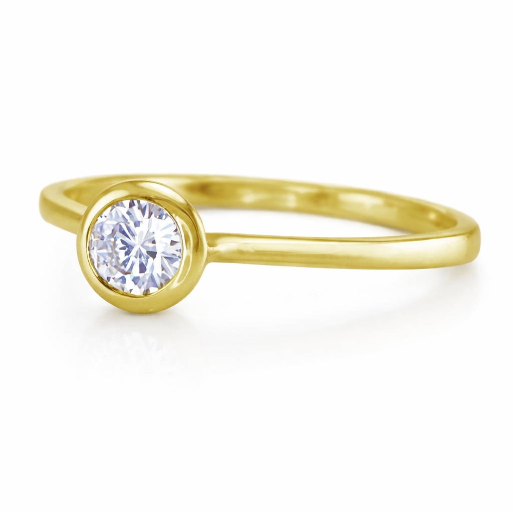 "ENGR02681" Bezel Set Diamond Engagement Ring