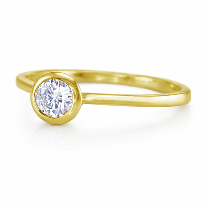"ENGR02681" Bezel Set Diamond Engagement Ring