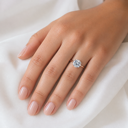 "ENGR03242" ROUND DIAMOND SOLITAIRE RING