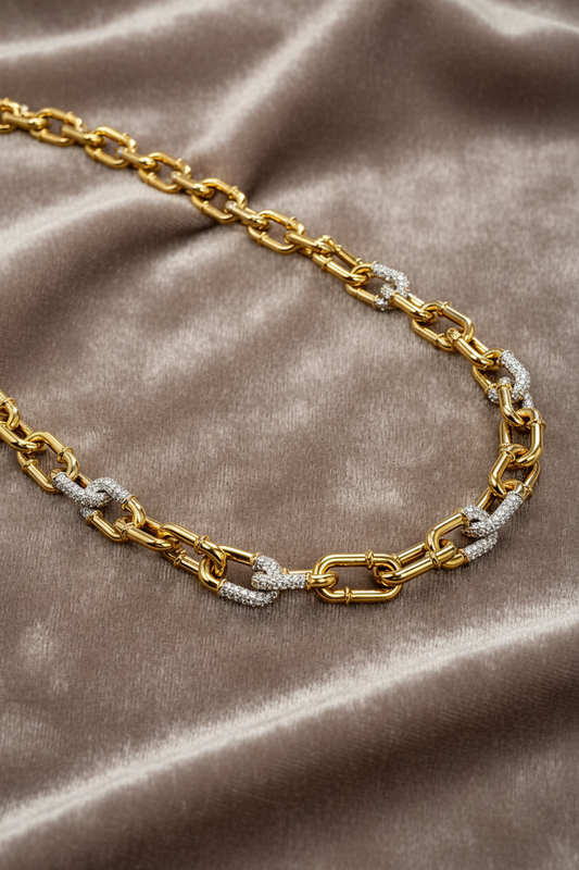 The Monarch Pave Link Bracelet~ 18K Yellow Gold 2.17 carats
