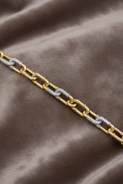Celeste Link Bracelet~ 18K Yellow Gold 3.83 carats