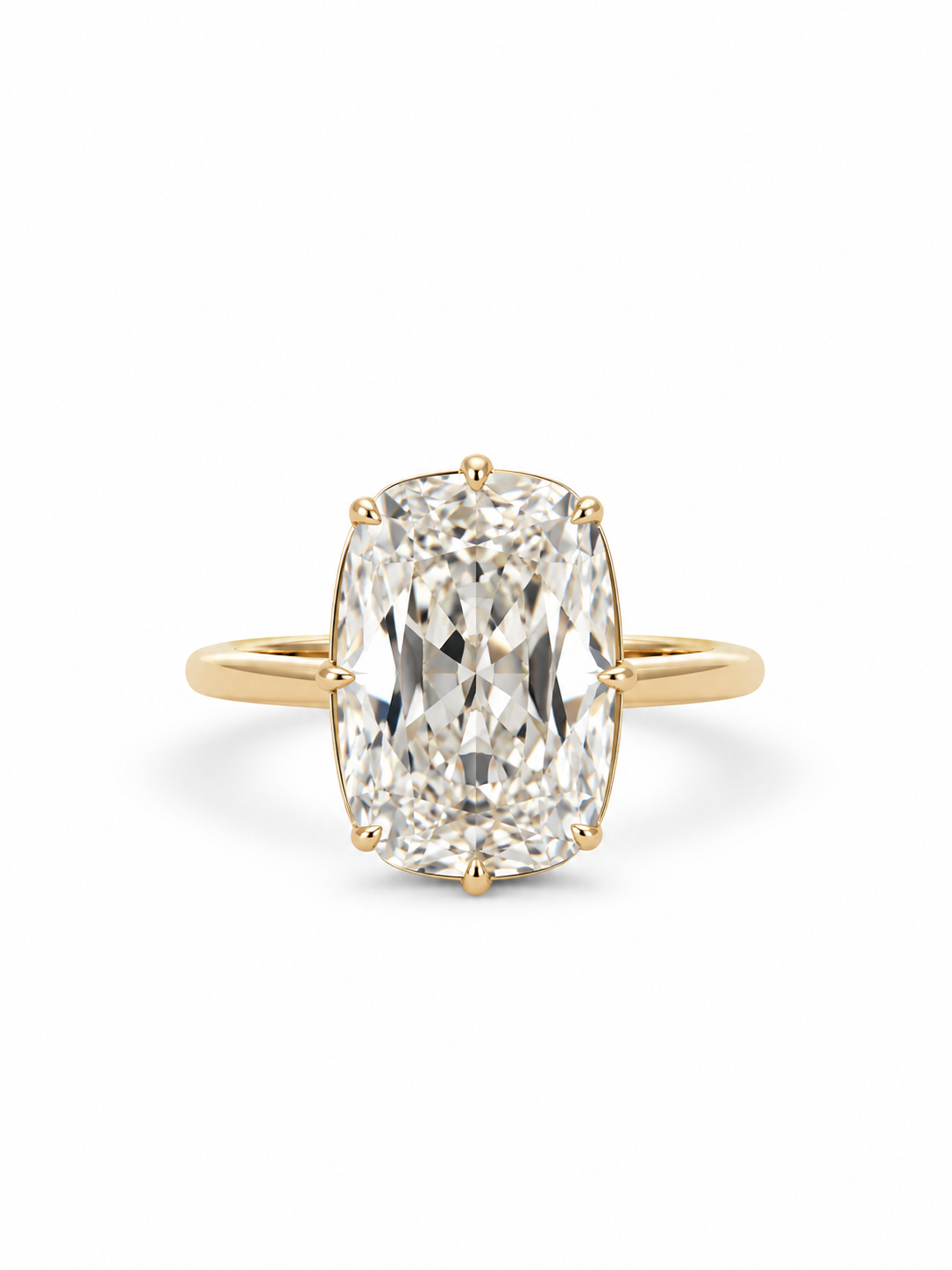 Lab Grown Diamond Engagement Ring Old Miner Cut~ Noa 7.23 ct