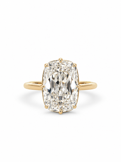 Lab Grown Diamond Engagement Ring Old Miner Cut~ Noa 7.23 ct