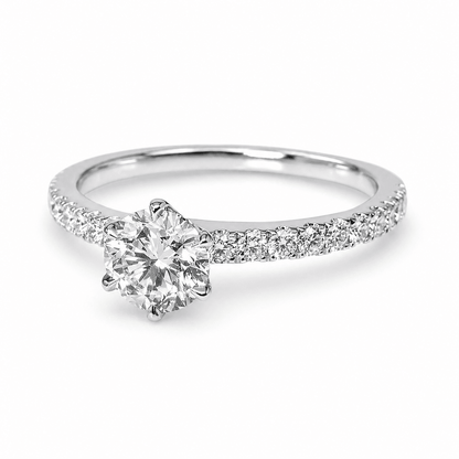"ENGR03191" Diamond Engagement Ring in 18K White