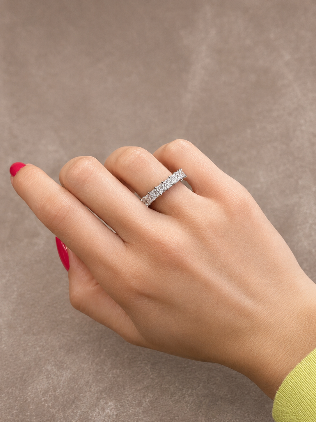 Lab Grown Diamond 9174948~ Princess Cut Eternity Band
