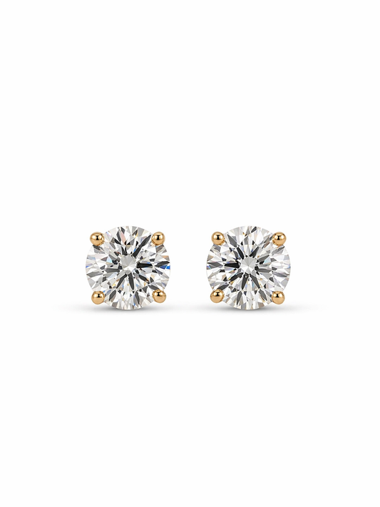 Lab Grown Diamond Studs EARR10298~14K Yellow Gold