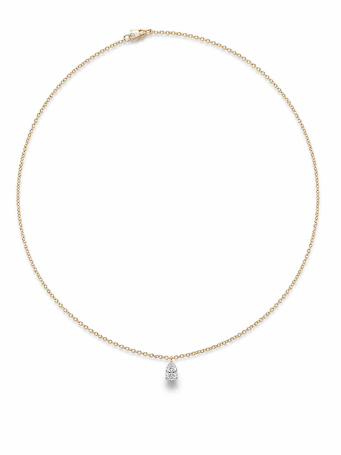 Lab Grown Diamond NECK1030~ Solitaire pear cut
